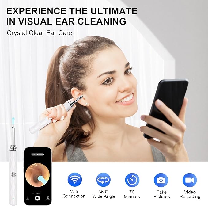 (🔥Last Day Promotion- SAVE 60% OFF)1080P Ear Wax Removal Camera